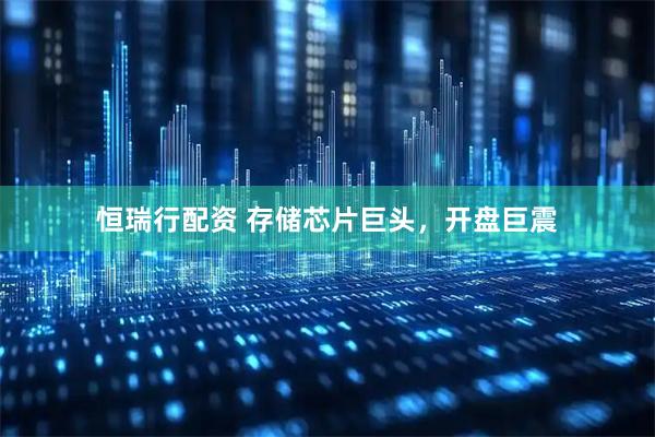 恒瑞行配资 存储芯片巨头，开盘巨震